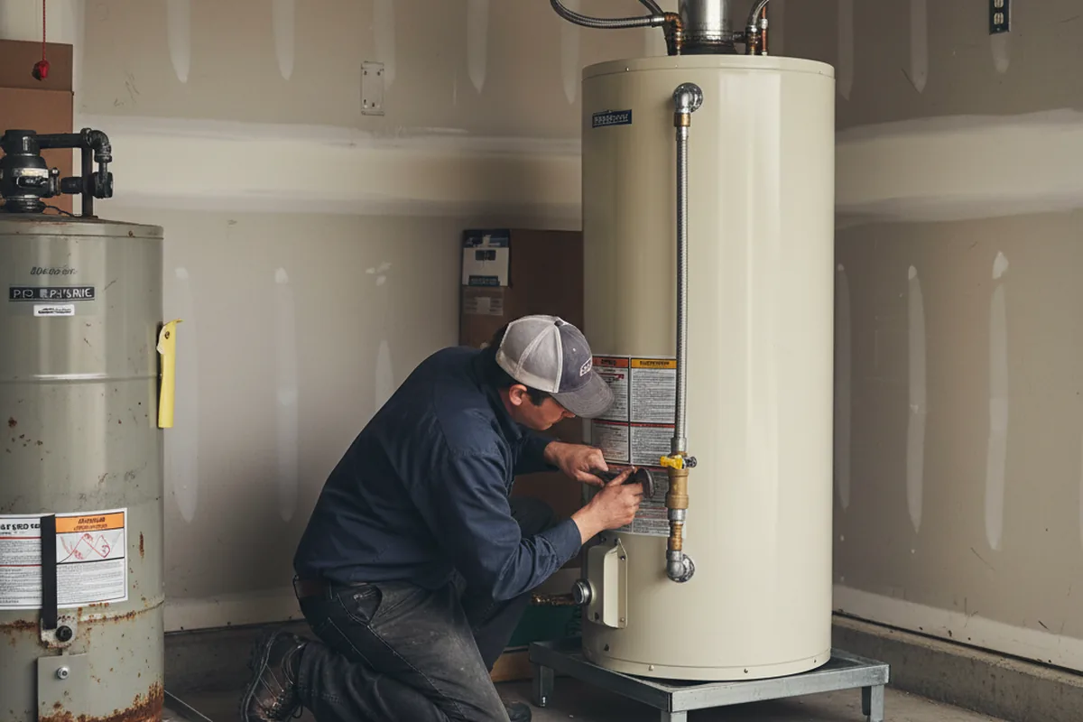 Water heater and shutoff valve replacement in Greenfield Center