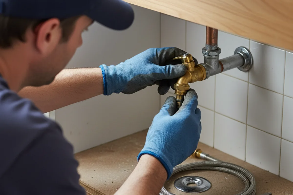 Shutoff valve and fitting work during Faucet and Fixture Repair in Greenfield Center
